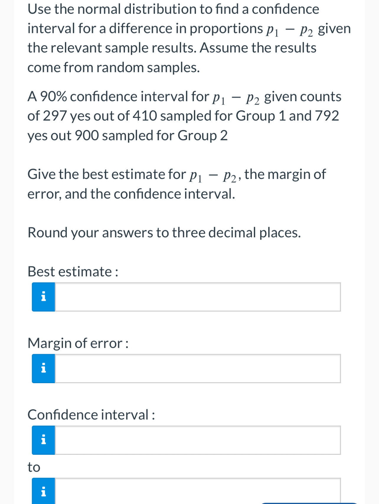 Solved Use the normal distribution to find a confidence | Chegg.com