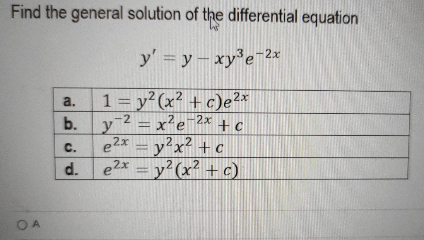 Solved Find the general solution of the differential | Chegg.com