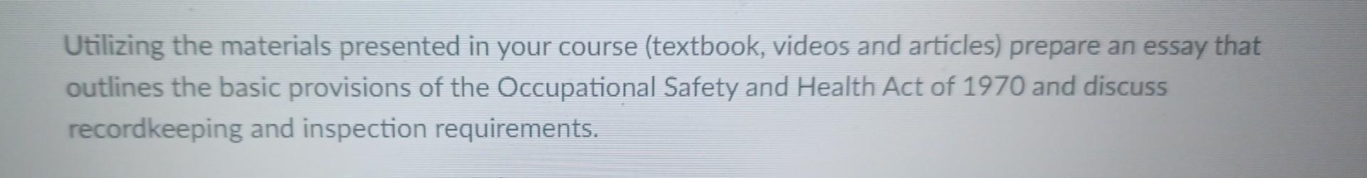 Solved Utilizing the materials presented in your course | Chegg.com