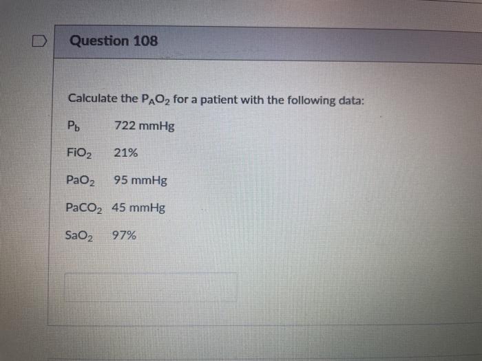 How Do You Calculate Pao2