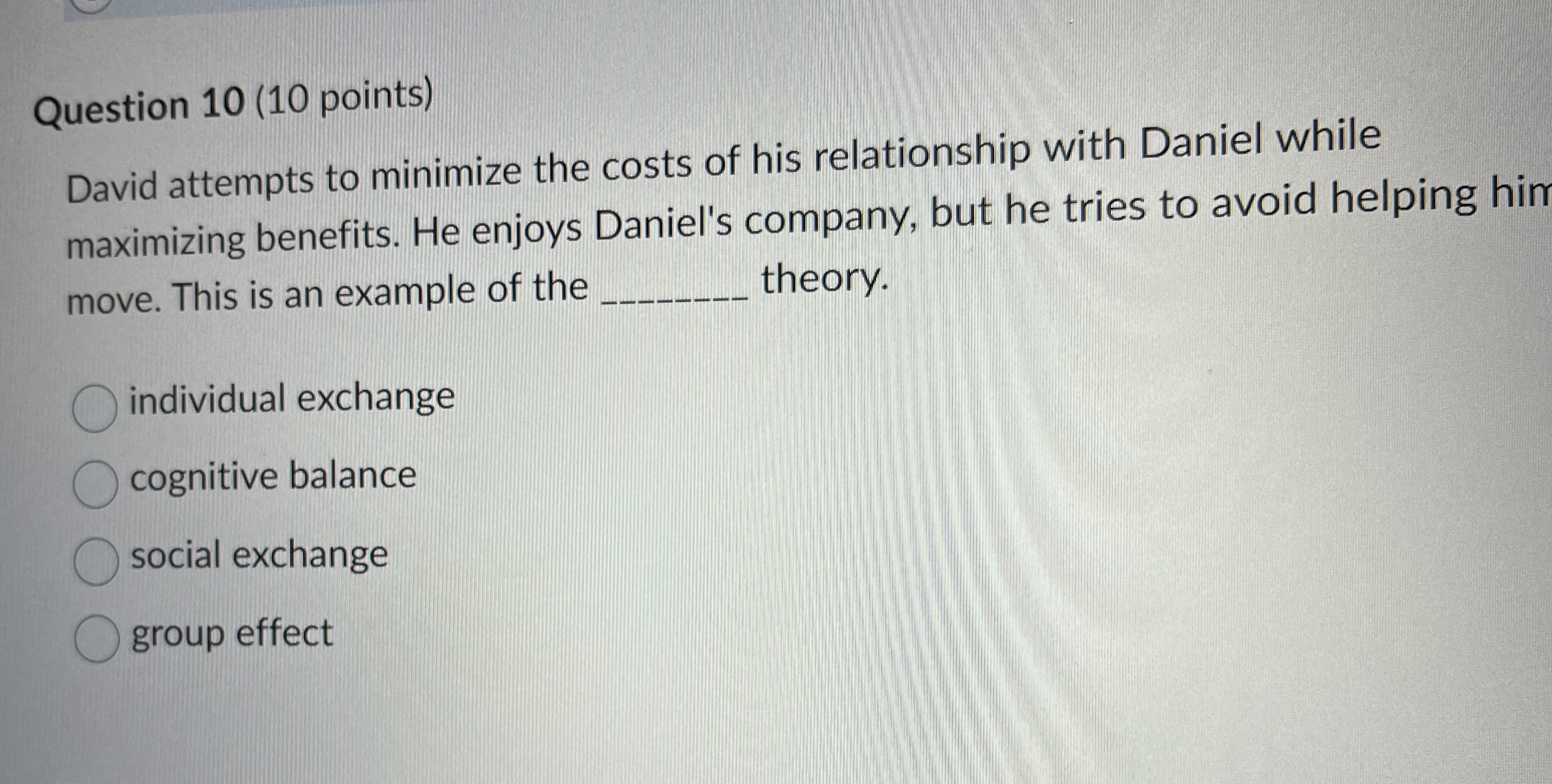 Solved Question 10 (10 ﻿points)David attempts to minimize | Chegg.com