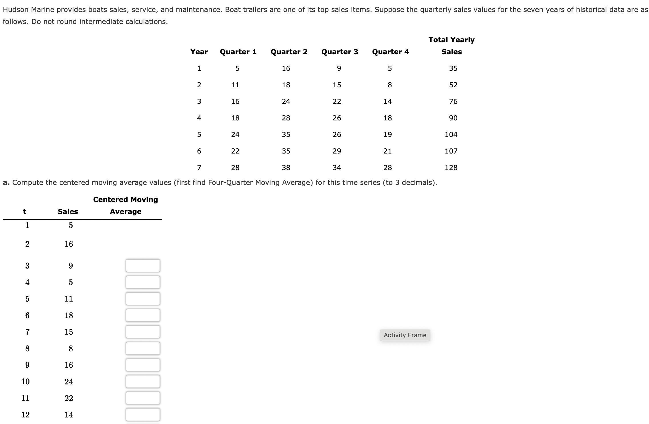 Solved b. ﻿Choose a time series plot that also shows the | Chegg.com