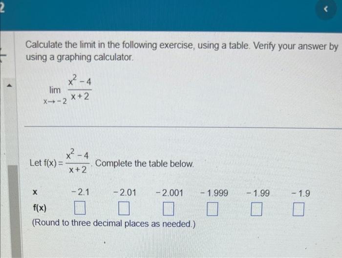 Solved Calculate The Limit In The Following Exercise, Using | Chegg.com