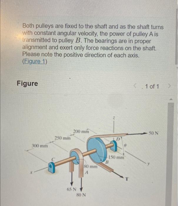 [Solved] Both pulleys are fixed to the shaft and as the sh
