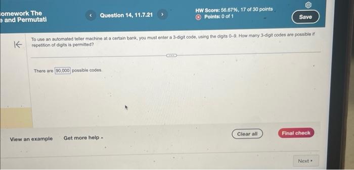 Solved To use an automated tellor machine at a certain bank, | Chegg.com