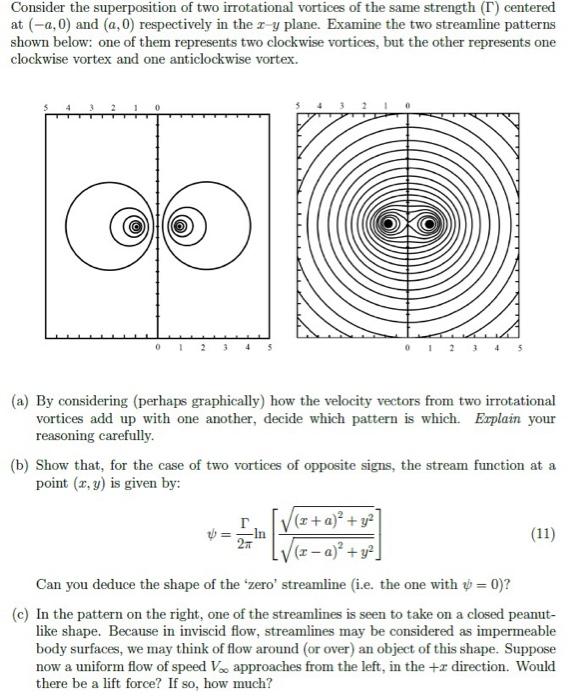 Solved Consider the superposition of two irrotational | Chegg.com