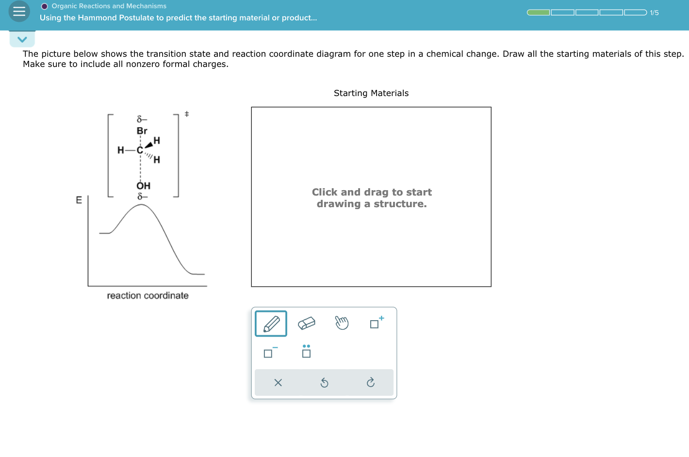 Solved The picture below shows the transition state and | Chegg.com