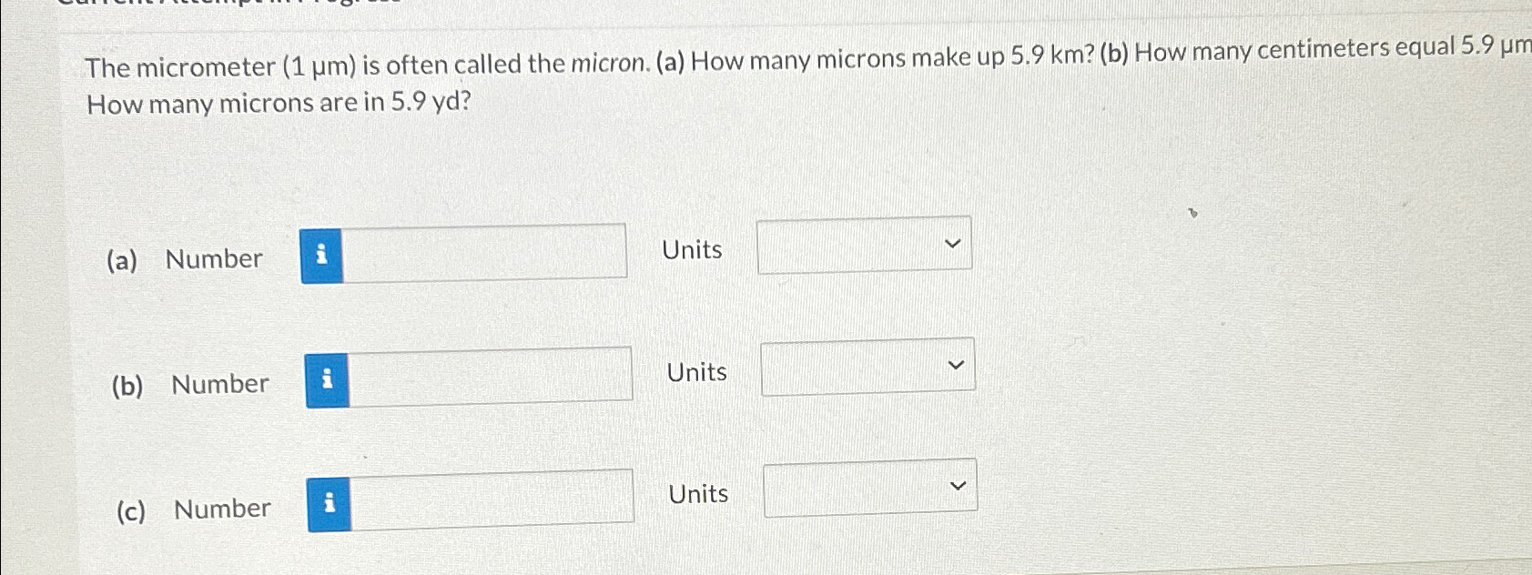 Solved The micrometer ( 1μm ) ﻿is often called the micron.