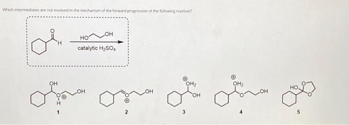 Solved Which intermediates are not involved in the mechanism | Chegg.com
