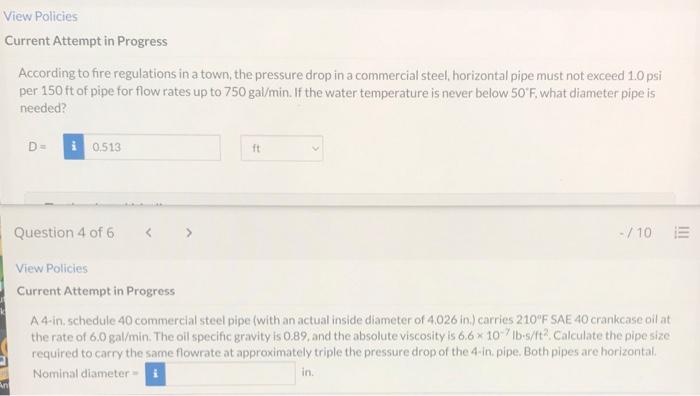 Solved View Policies Current Attempt in Progress According | Chegg.com