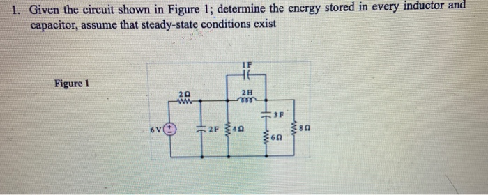 Solved Figure 1 1. Given the circuit shown in Figure 1; | Chegg.com