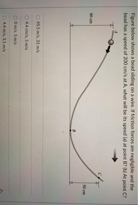 Solved Figure below shows a bead sliding on a wire. If | Chegg.com
