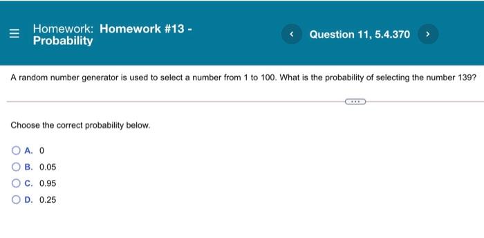 Solved Homework: Homework #13 - Probability Question 5, | Chegg.com