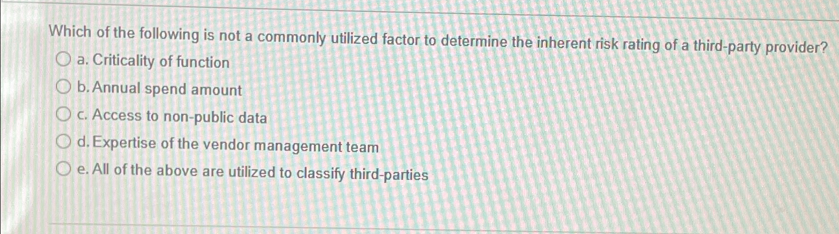 Solved Which of the following is not a commonly utilized | Chegg.com