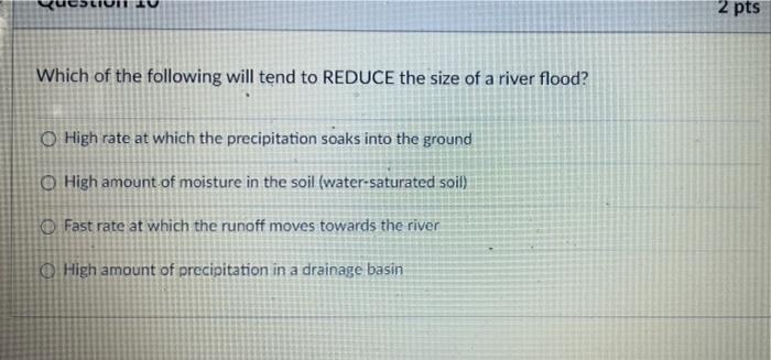 Solved 2 pts Which of the following will tend to REDUCE the | Chegg.com