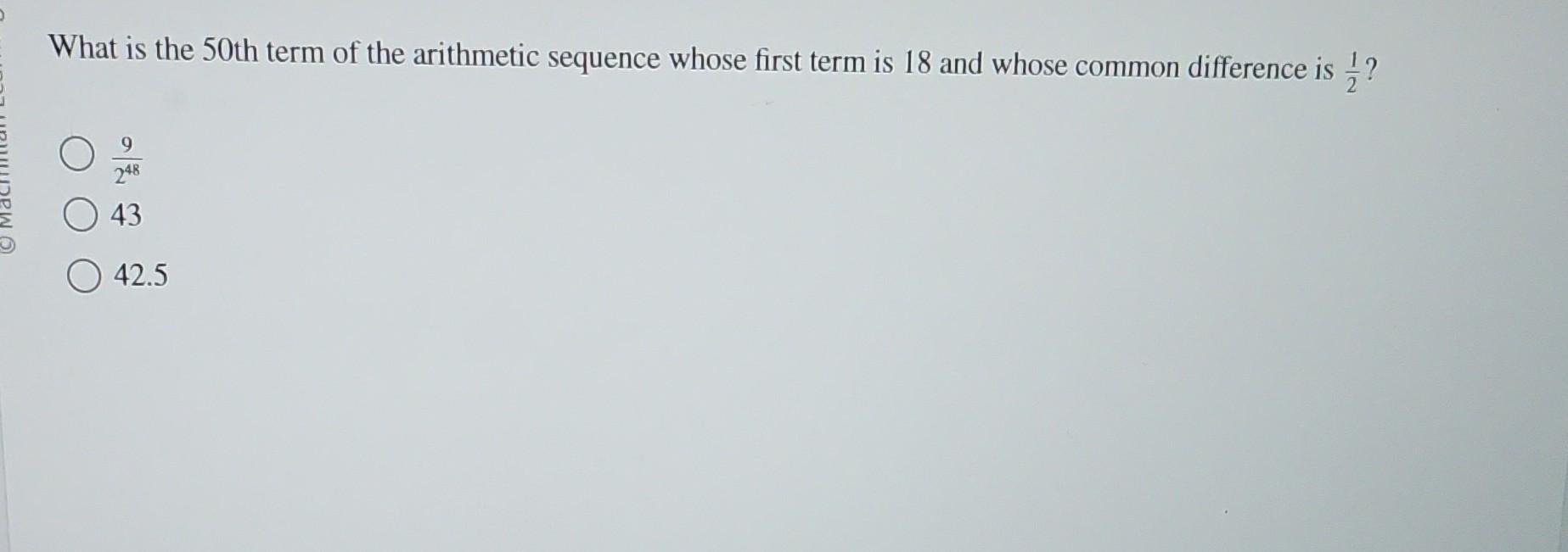 Solved What is the 50th term of the arithmetic sequence | Chegg.com