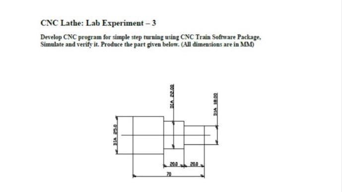 Solved CNC Lathe: Lab Experiment - 3 Develop CNC program for | Chegg.com