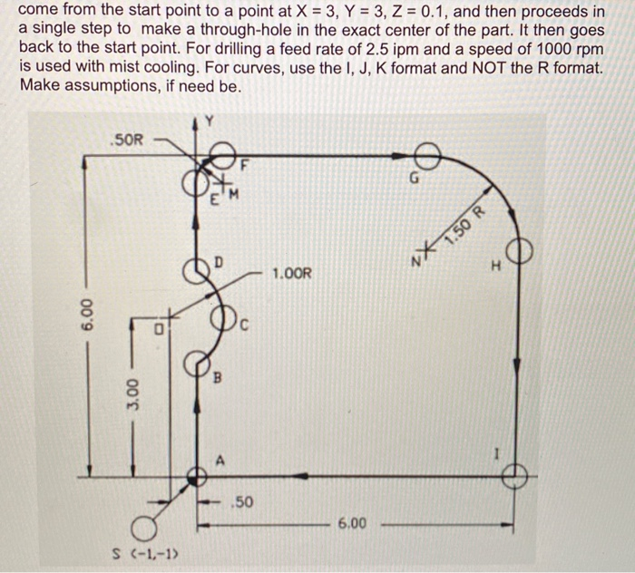 Solved 4. Write a NC program in G-code and M-code for a | Chegg.com