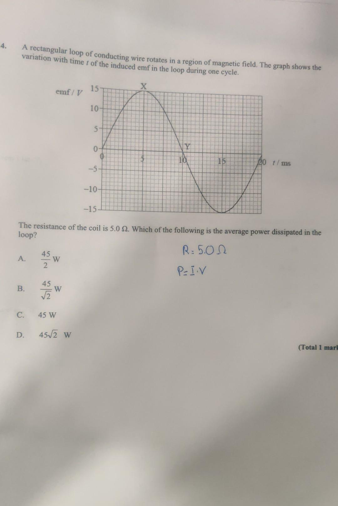 Solved 2. The rms current rating of an electric heater is 4 | Chegg.com