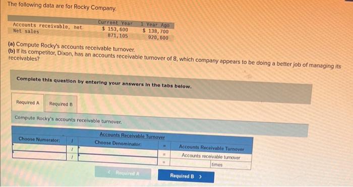 Solved The Following Data Are For Rocky Company. (a) Compute | Chegg.com