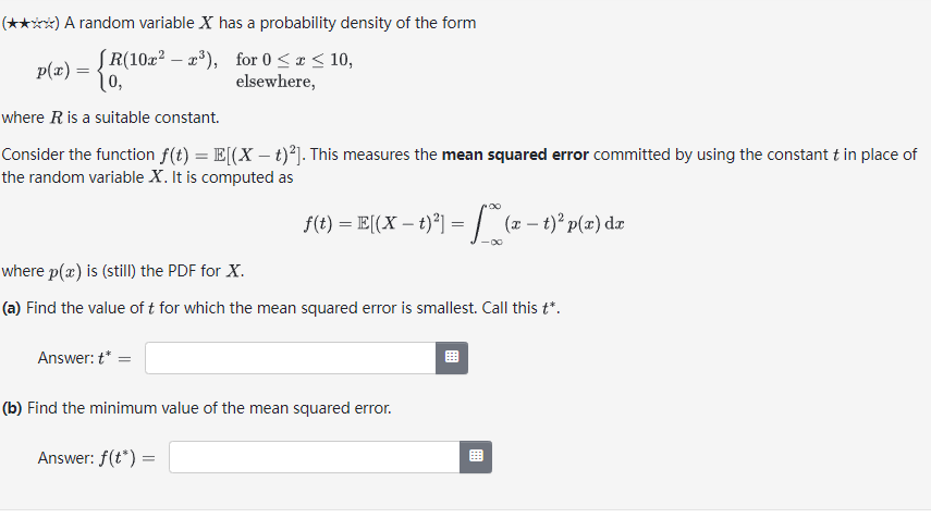 Solved (*********火) ﻿A random variable x ﻿has a probability | Chegg.com
