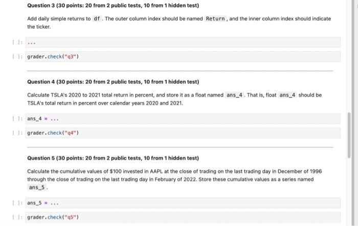 Solved Questions Question 1 (5 points: 5 from 1public test, | Chegg.com