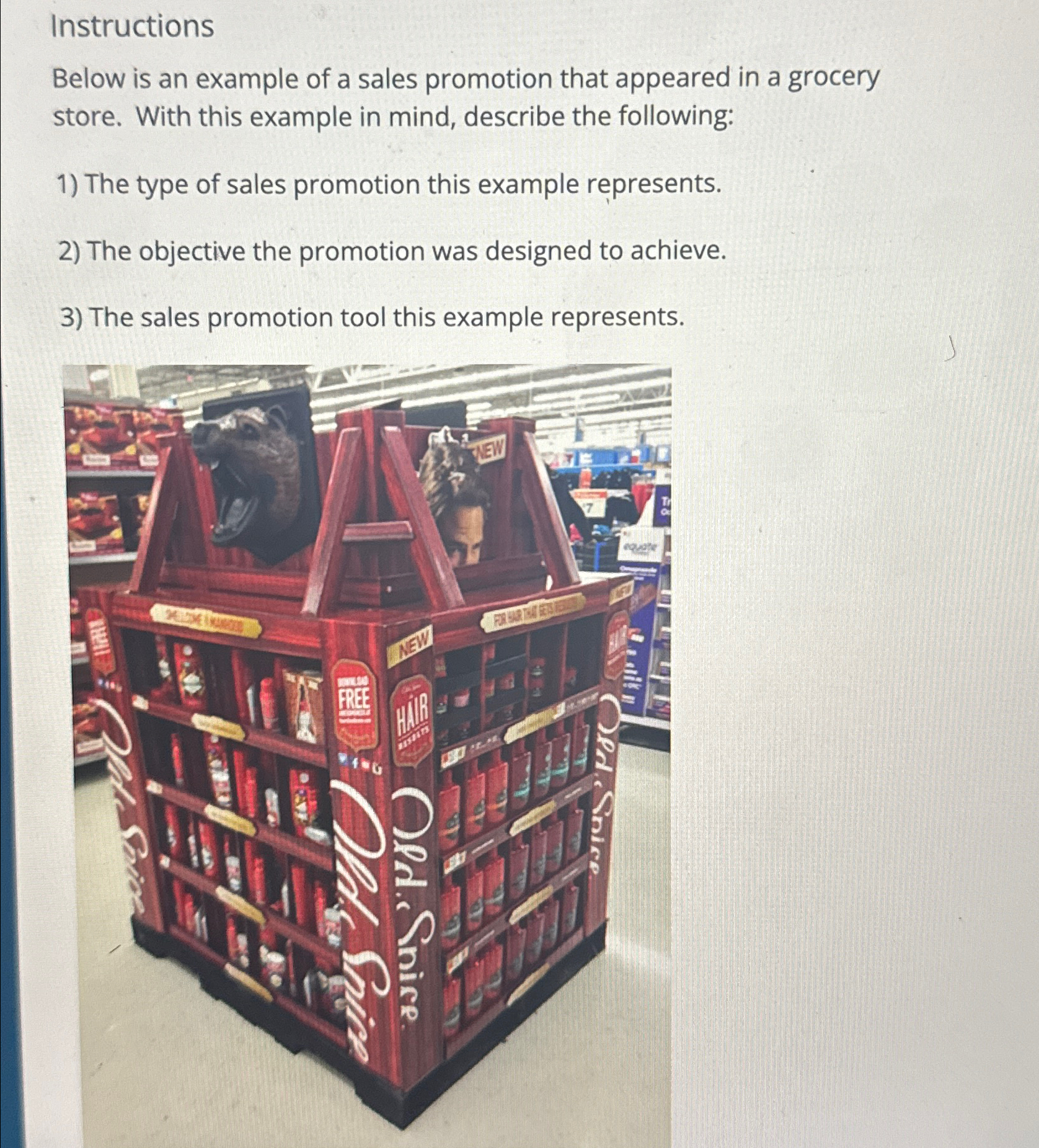 Solved InstructionsBelow is an example of a sales promotion | Chegg.com