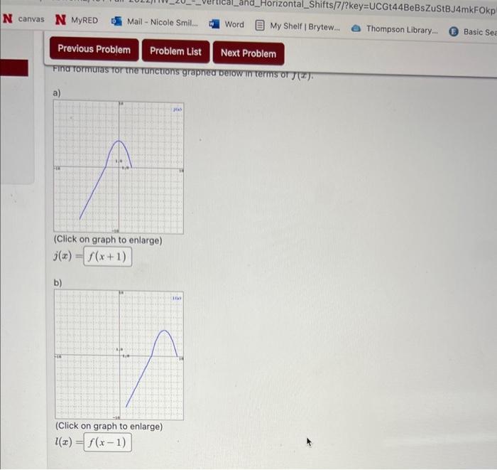 Solved The following is a graph of f(x). Find formulas for | Chegg.com