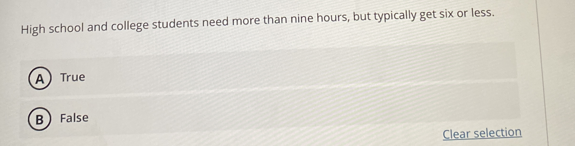 Solved High school and college students need more than nine | Chegg.com