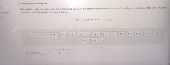Solved Current Attempt in Progress Null and alternative | Chegg.com