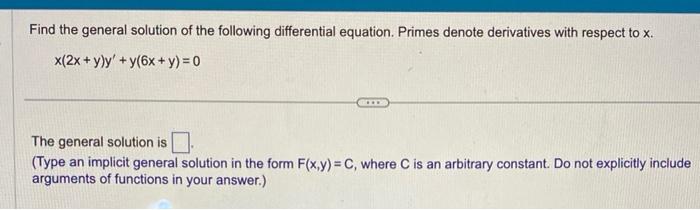 Solved Find the general solution of the following | Chegg.com