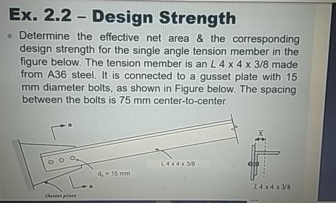 Solved Ex. 2.2 - Design Strength • Determine the effective | Chegg.com