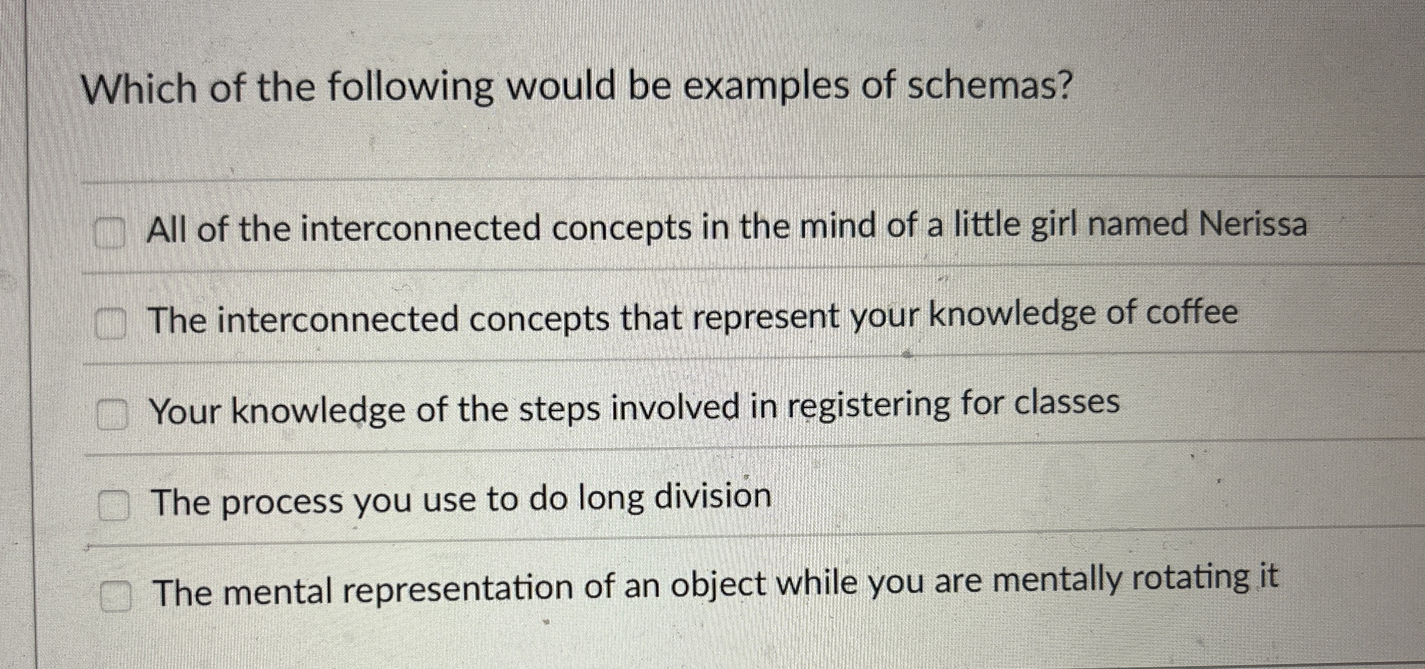 Solved Which of the following would be examples of