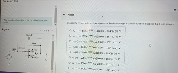 Solved The operational amplifier in the circuit in (Figure | Chegg.com