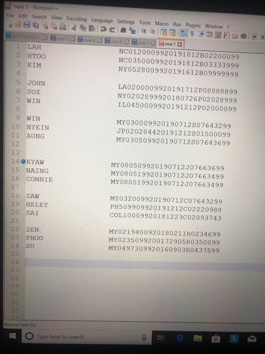 new 1 Notepad++ de Edit Search View Encoding