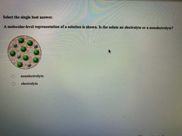 Solved Select The Single Best Answer. A Molecular-level | Chegg.com