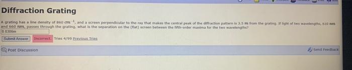 Solved Diffraction Grating | Chegg.com