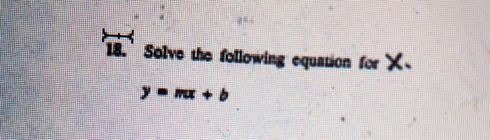 Solved 1 Solve the following equation for X. | Chegg.com
