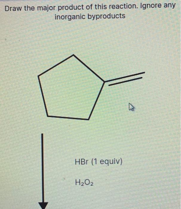 Solved Draw the major product of this reaction. Ignore