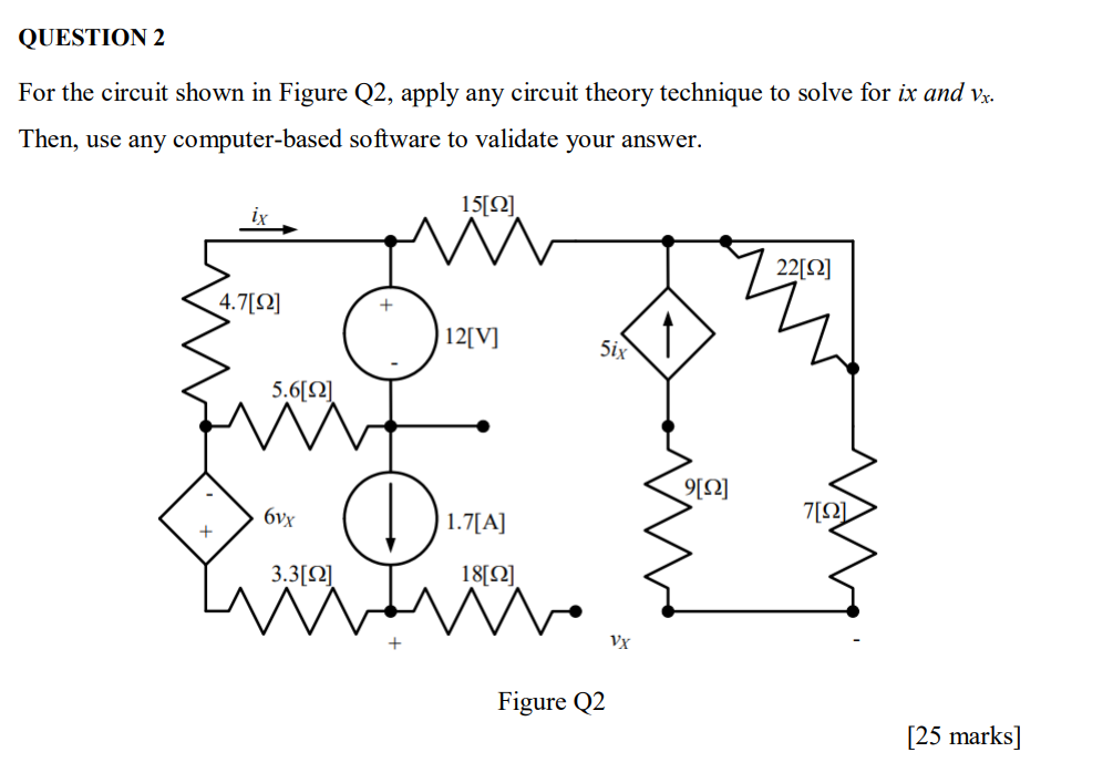 Solved QUESTION 2For the circuit shown in Figure Q2, ﻿apply | Chegg.com