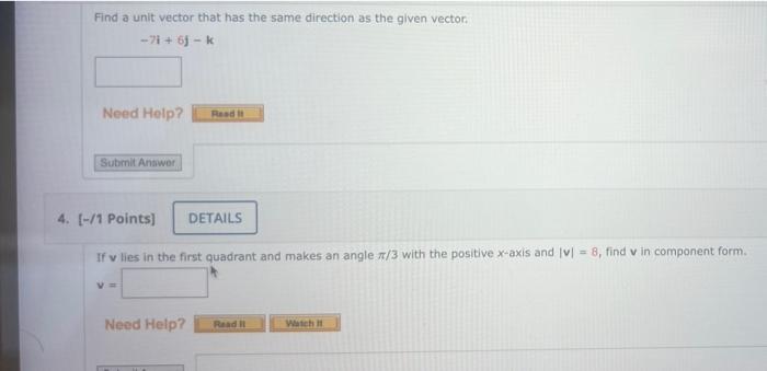 Solved Find a unit vector that has the same direction as the | Chegg.com