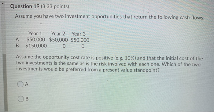 Solved Question 19 (3.33 points) Assume you have two | Chegg.com