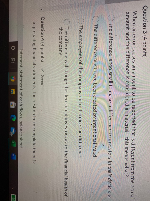 Solved Question 3 (4 points) When an error causes an amount | Chegg.com