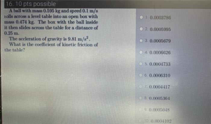 Solved 1 950123 15. 10 pts possible The air pressure above | Chegg.com