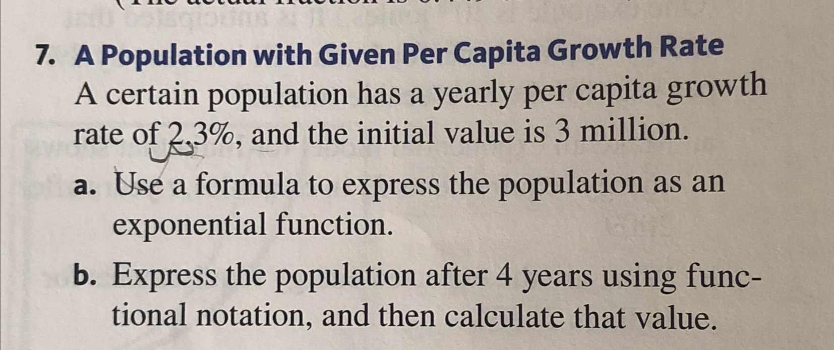how to calculate per capita growth rate of population