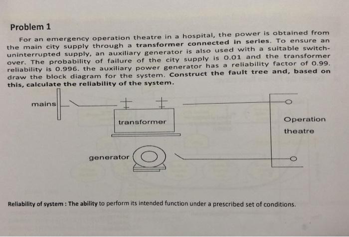 Hospital emergency power supply systems