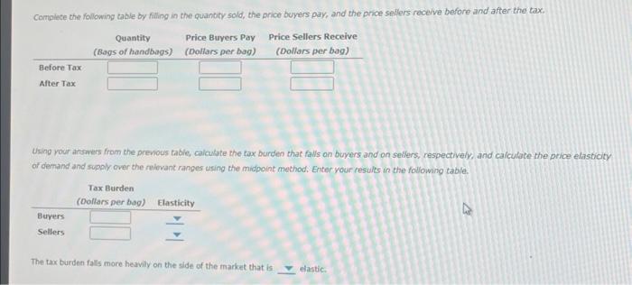 Solved 7. Effect of a tax on buyers and sellers The | Chegg.com