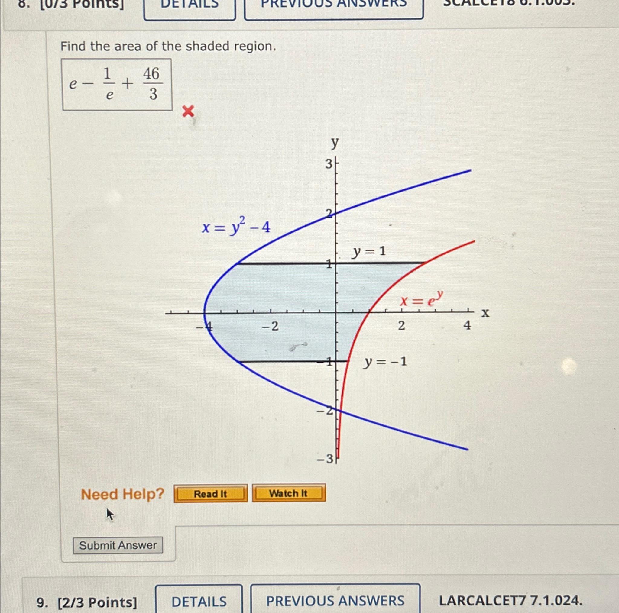 Find The Area Of The Shaded Region Chegg - kwdj03j