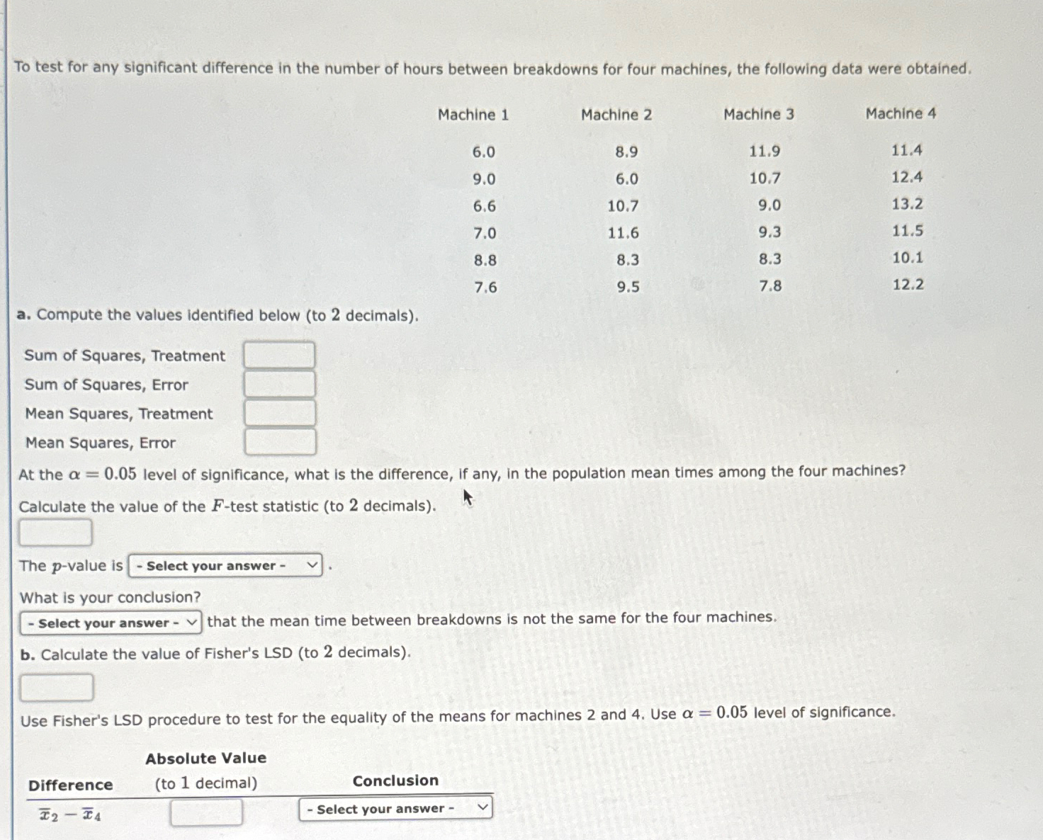 Solved To test for any significant difference in the number | Chegg.com