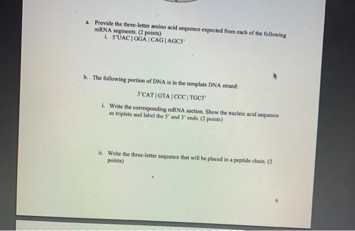 Solved 8. Using the genetic code wheel, answer the following | Chegg.com